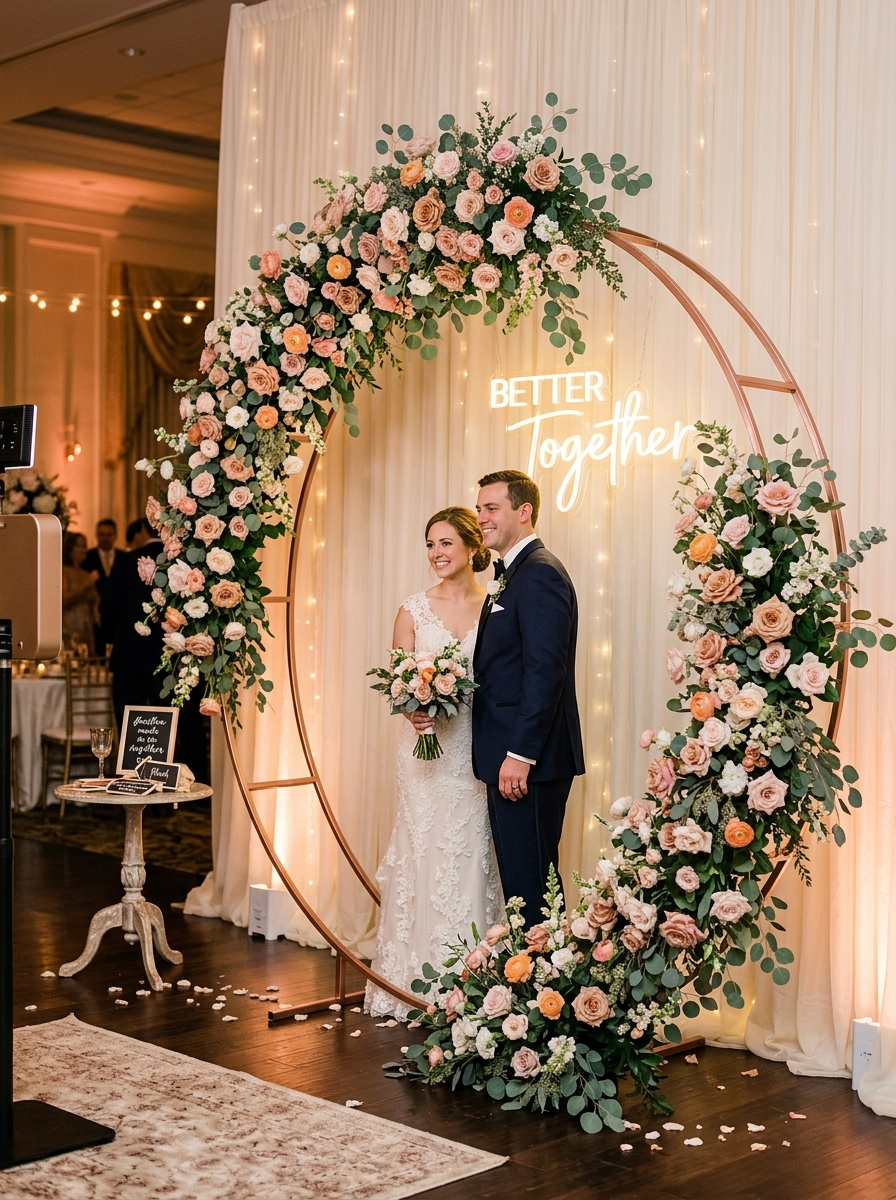 Romantic Rose Gold Arch